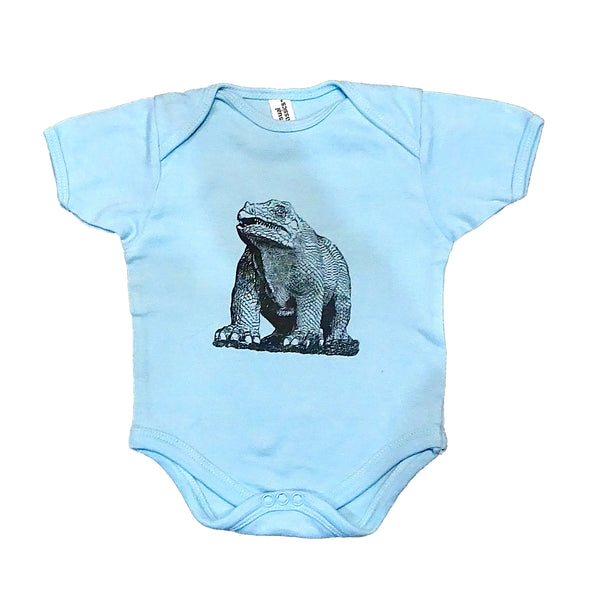 Screen Print Crystal Palace Dinosaur Baby Grow- Blue