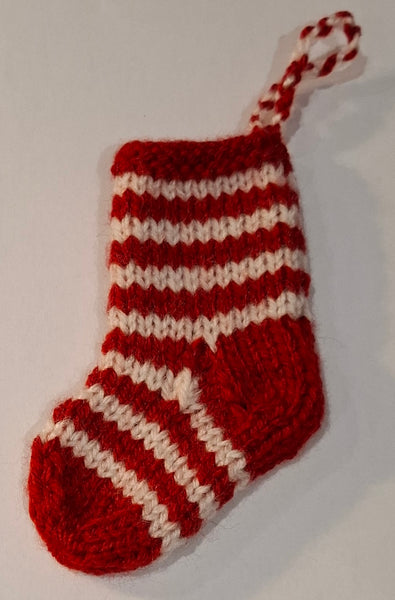 Handknitted Red Sock Hanging Decorations
