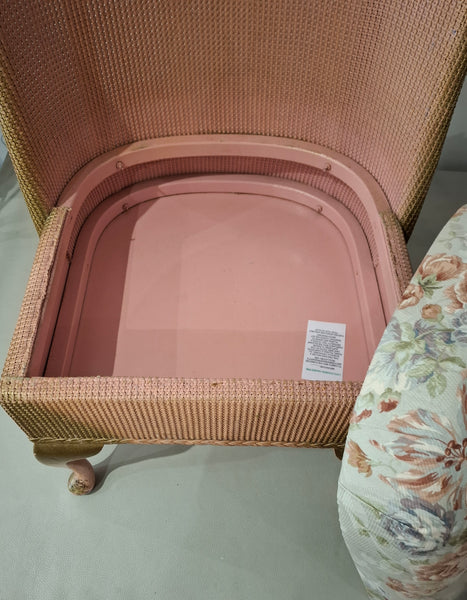 Vintage Lloyd Loom Chair with secret storage