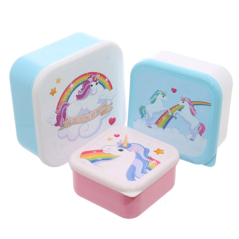 Snack Boxes (set of 3) - Unicorn