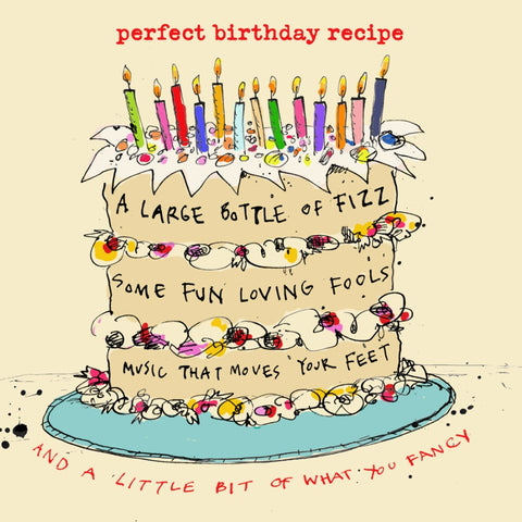 Perfect Birthday Recipe Card