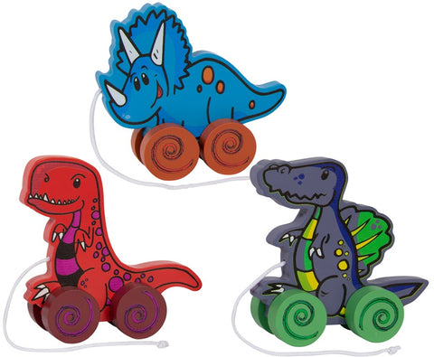 Wooden Pull-along Dinosaurs