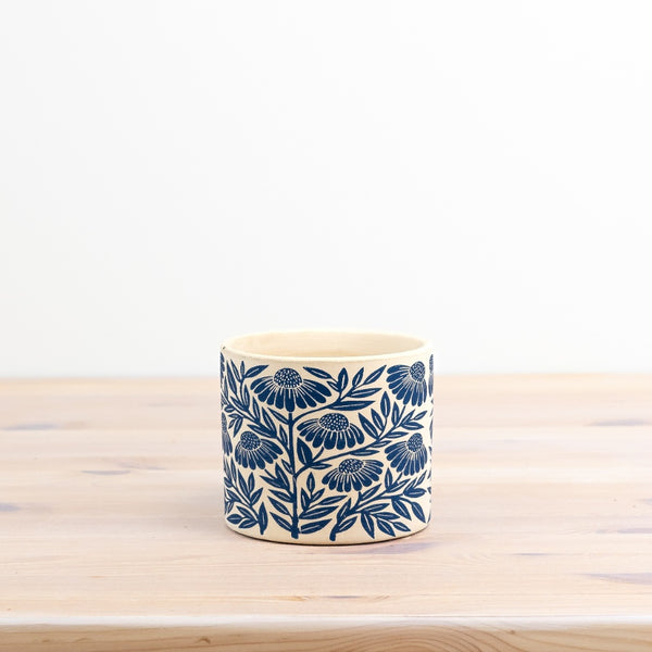 Blue Flower Planter - 10.5cm