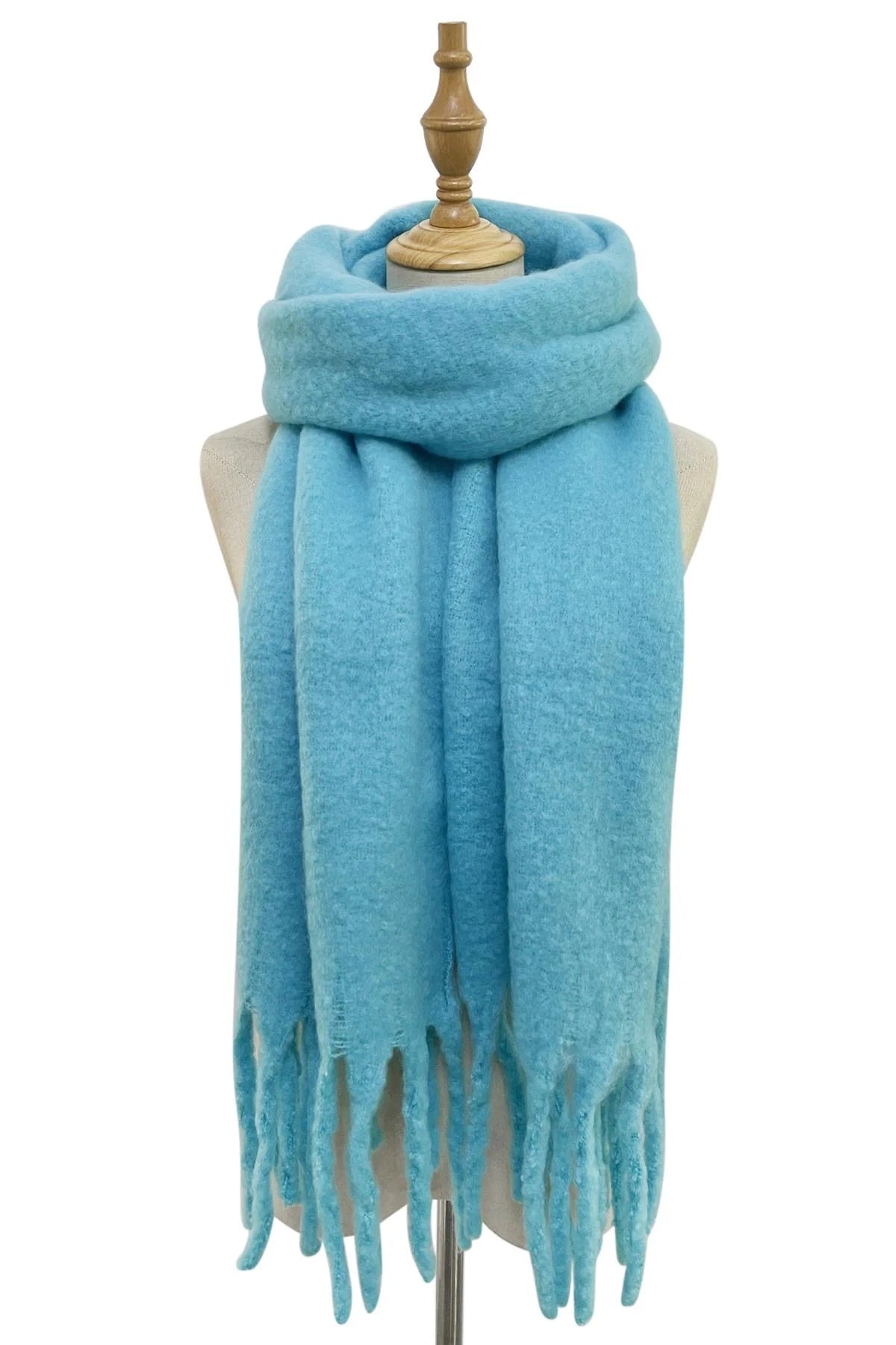 Soft Blanket Scarf- Aqua
