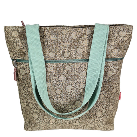 Tote Bag- Mink Sunflower
