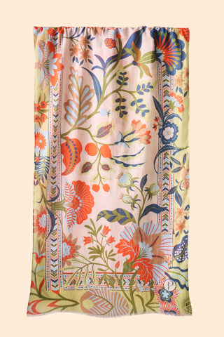 Cotton Scarf - Folky Floral - Coconut