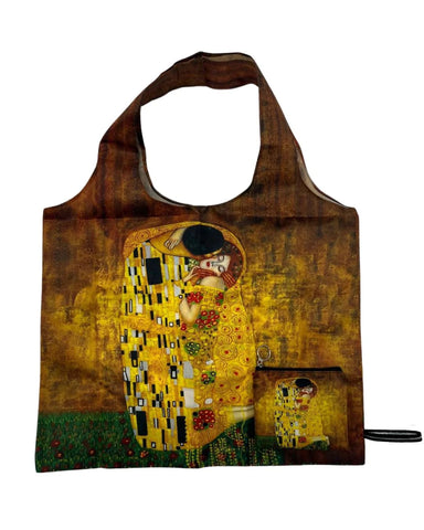 Klimt, The Kiss - Foldable 2 in 1 Shopper Bag & Purse