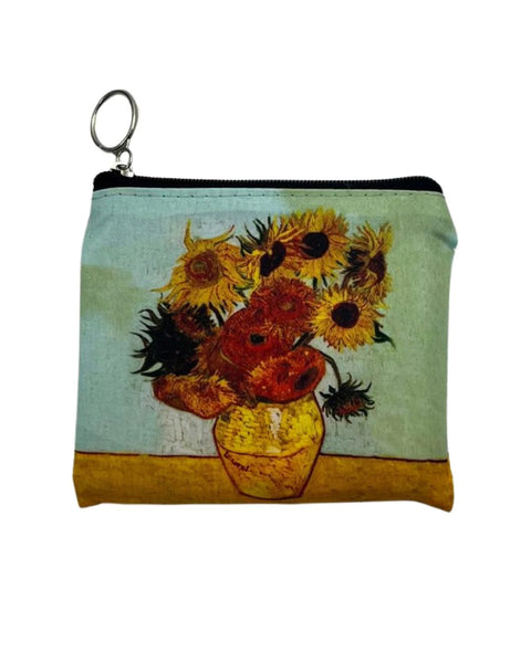 Van Gogh, Sunflowers - Foldable 2 in 1 Shopper Bag & Purse