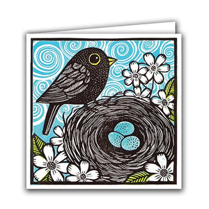 Blackbird with Eggs - Kat Lendacka