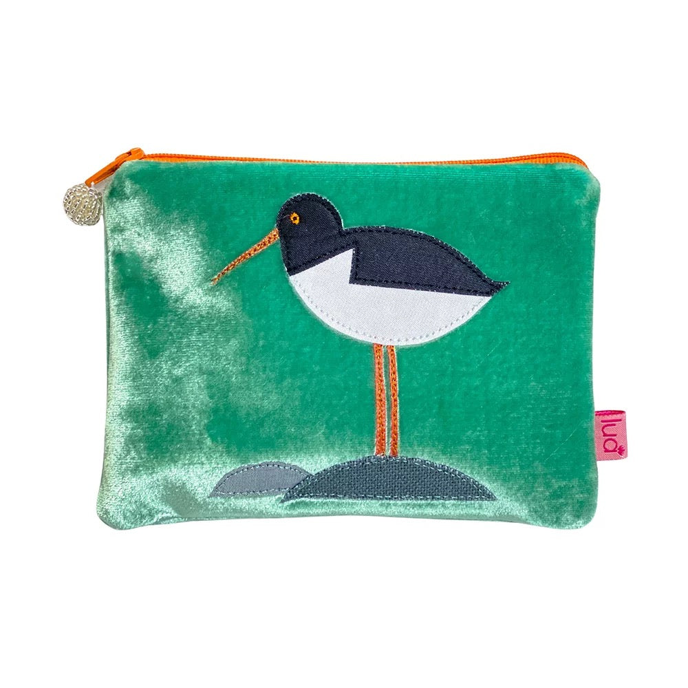 Velvet Purse - Oystercatcher - Sea Green