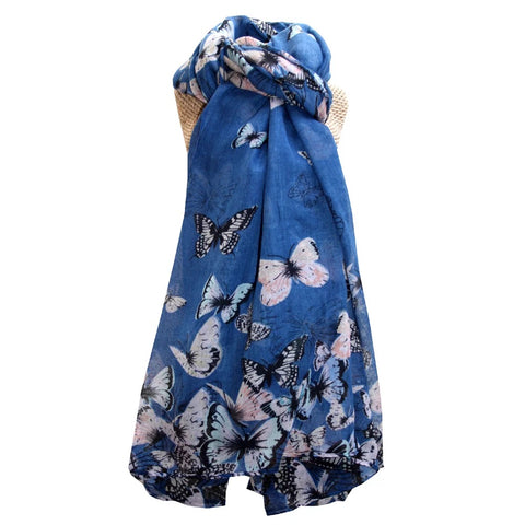 Butterfly scarf - Blue