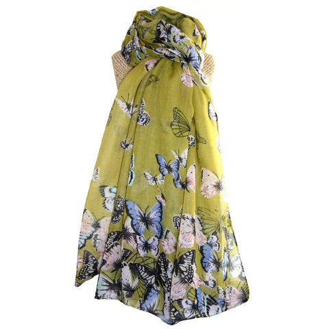 Butterfly scarf - Mustard