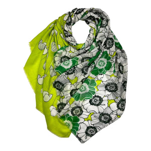 Silver Poppies scarf - Green
