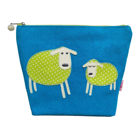 Large Cosmetic Purse- Appliqued Sheep