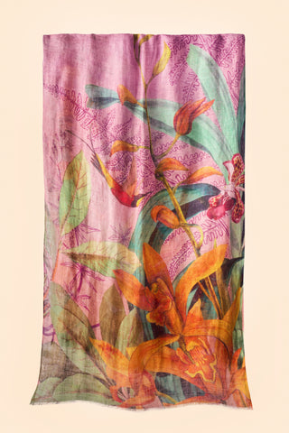 Linen/Cotton Scarf - Botany Bliss - Lavender