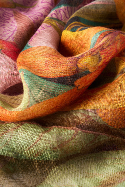 Linen/Cotton Scarf - Botany Bliss - Lavender