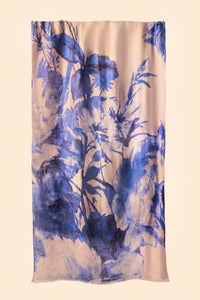 Linen/Cotton Scarf - China Blue Blooms