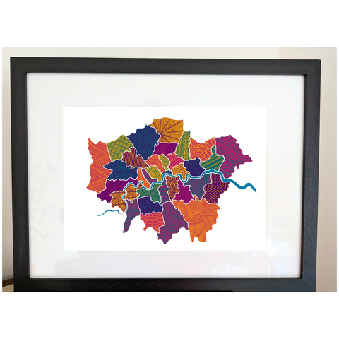 London Map A4 Print By Hazel East