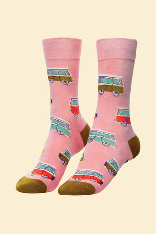 Mens Socks - Camper Van Petal