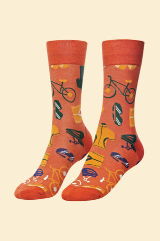 Mens Socks - Le Grand Tour Tangerine