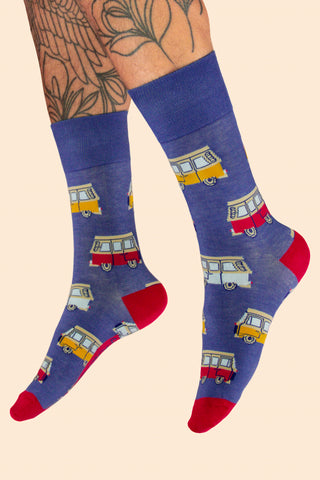 Mens Socks - Vintage Van, Denim