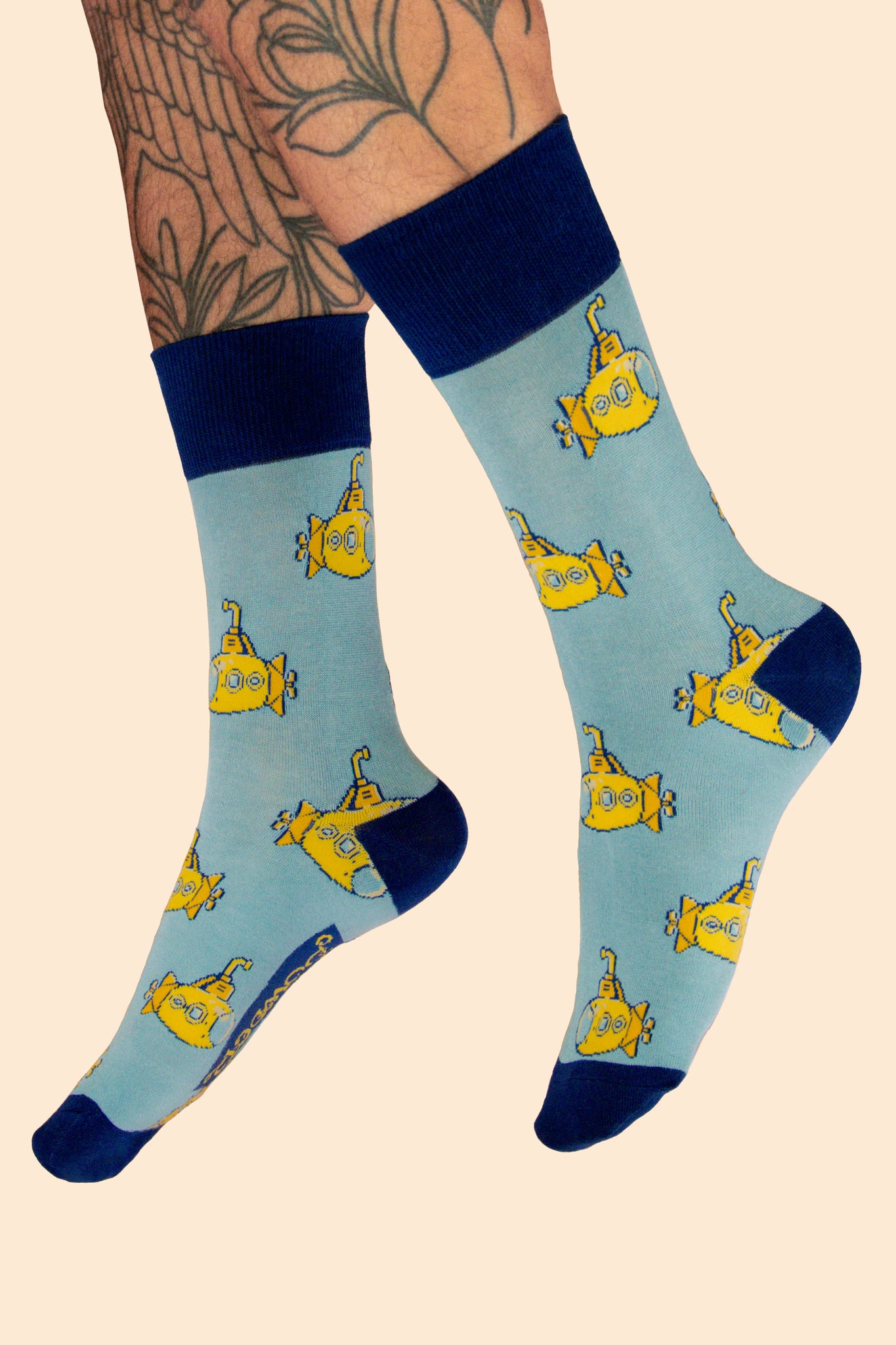 Mens Socks - Yellow Submarine, Denim