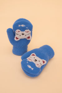 Blue Kitten Mittens