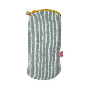 Glasses Purse- Grey Stripe