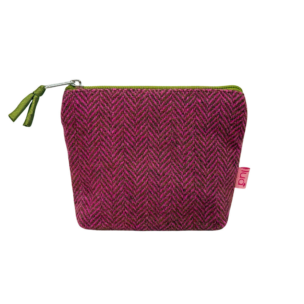 Mini Purse Pink Herringbone
