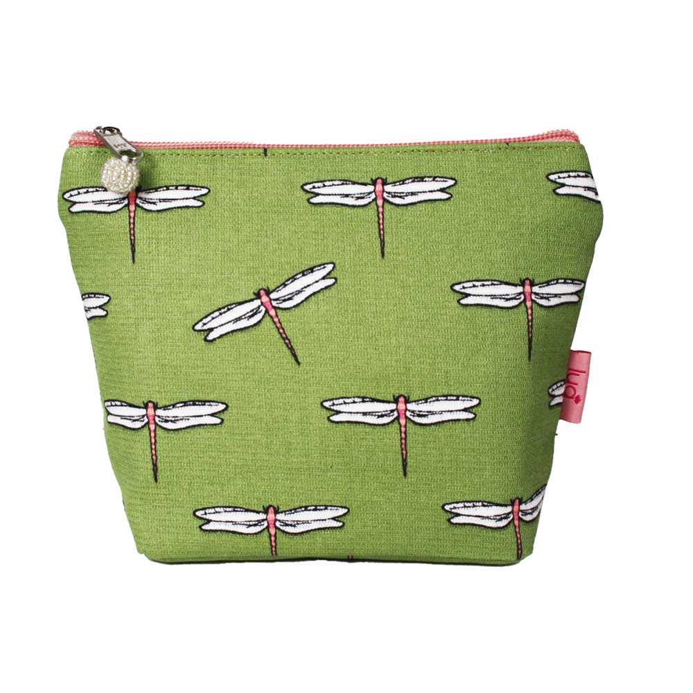 Cosmetic Purse - Dragonfly - Apple Green