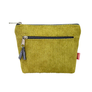 Corduroy 2 Zipped Purse Citrus