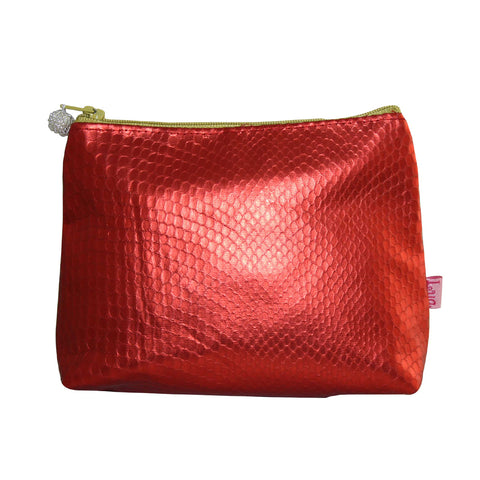 Cosmetic Purse - Metallic Red