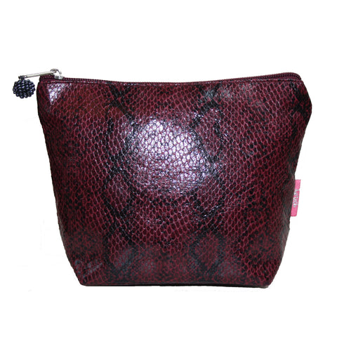Cosmetic Purse - Faux leather Plum
