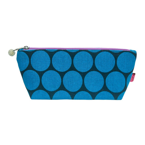 Long Cosmetic Purse - Blue Spot