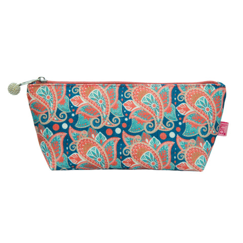Long Cosmetic Purse - Paisley