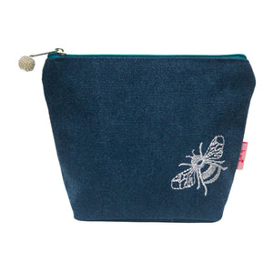 Bee Cosmetic Purse - Dark Blue