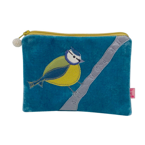 Velvet Purse - Blue Tit