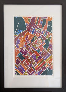 Penge Map - Framed A3 Print By Hazel East