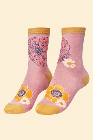 Flower Heads Ankle Socks Petal