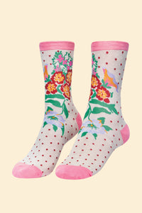 Cream Posie Ankle Socks