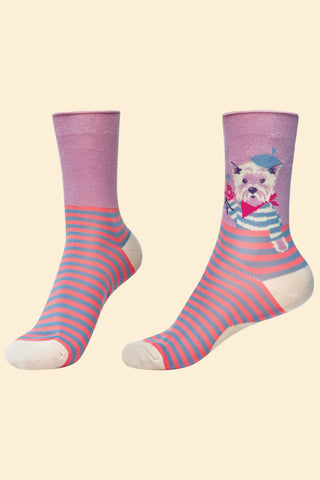 Parisian Pooch Ankle Socks