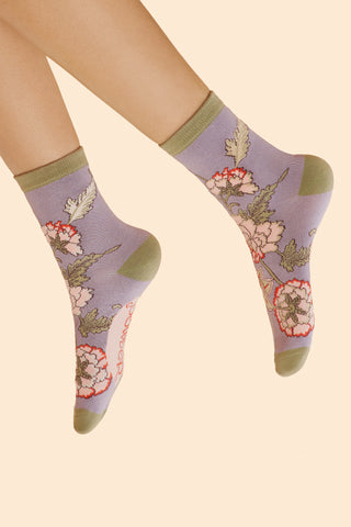 Ankle Socks Paisley, Lilac