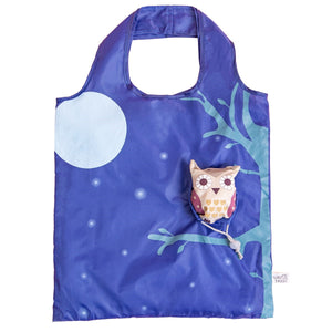 Foldable Shopping Bag- Owl