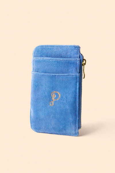 Velvet Card Holder - Seafaring Crab - Cornflower