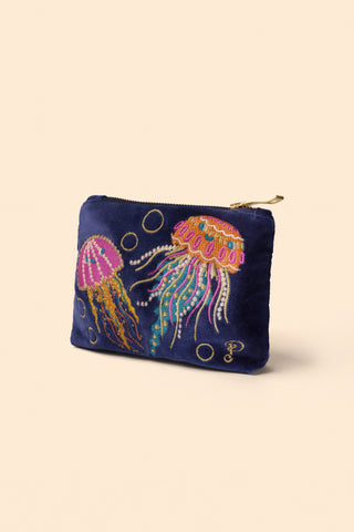Velvet Mini Pouch - Jolly Jellies - Navy