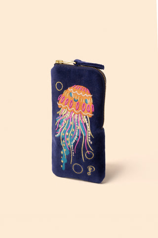 Velvet Sunglasses Pouch - Jolly Jelly - Navy