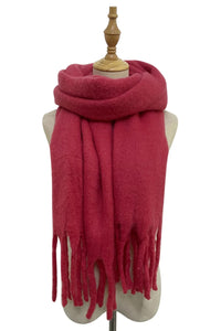 Soft Blanket Scarf- Hot Pink