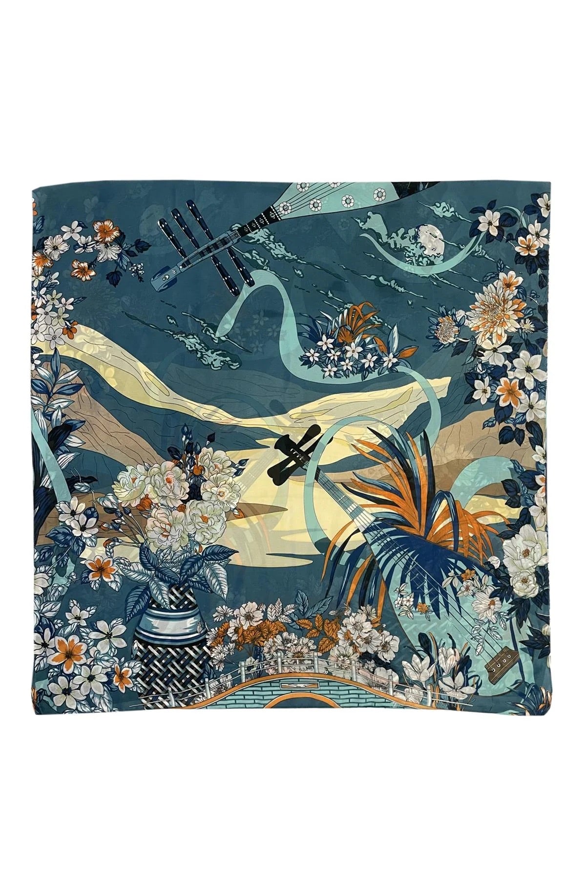 Hawaiian Paradise print Silk Scarf