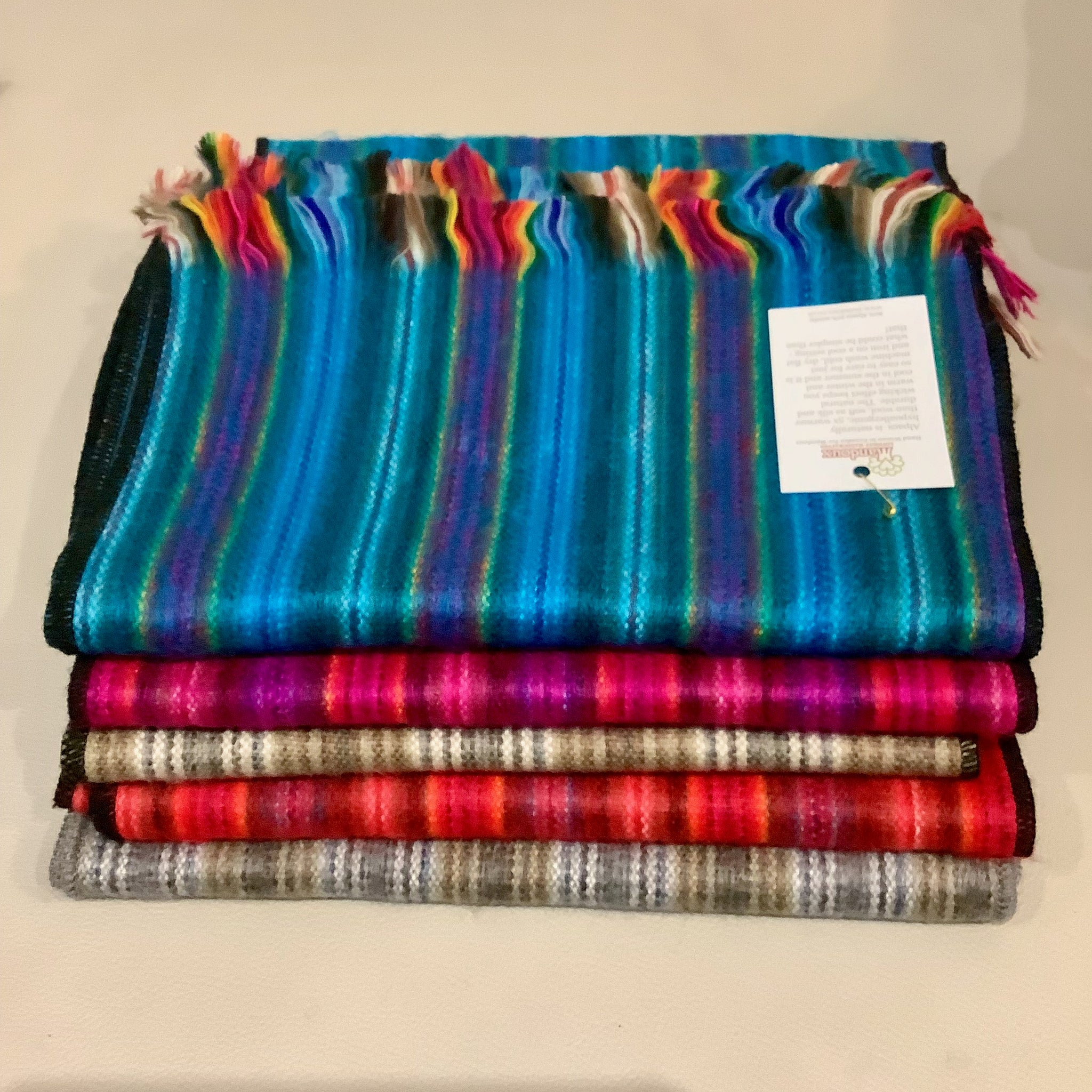 Luxury Handcrafted Alpaca Scarf- Striped