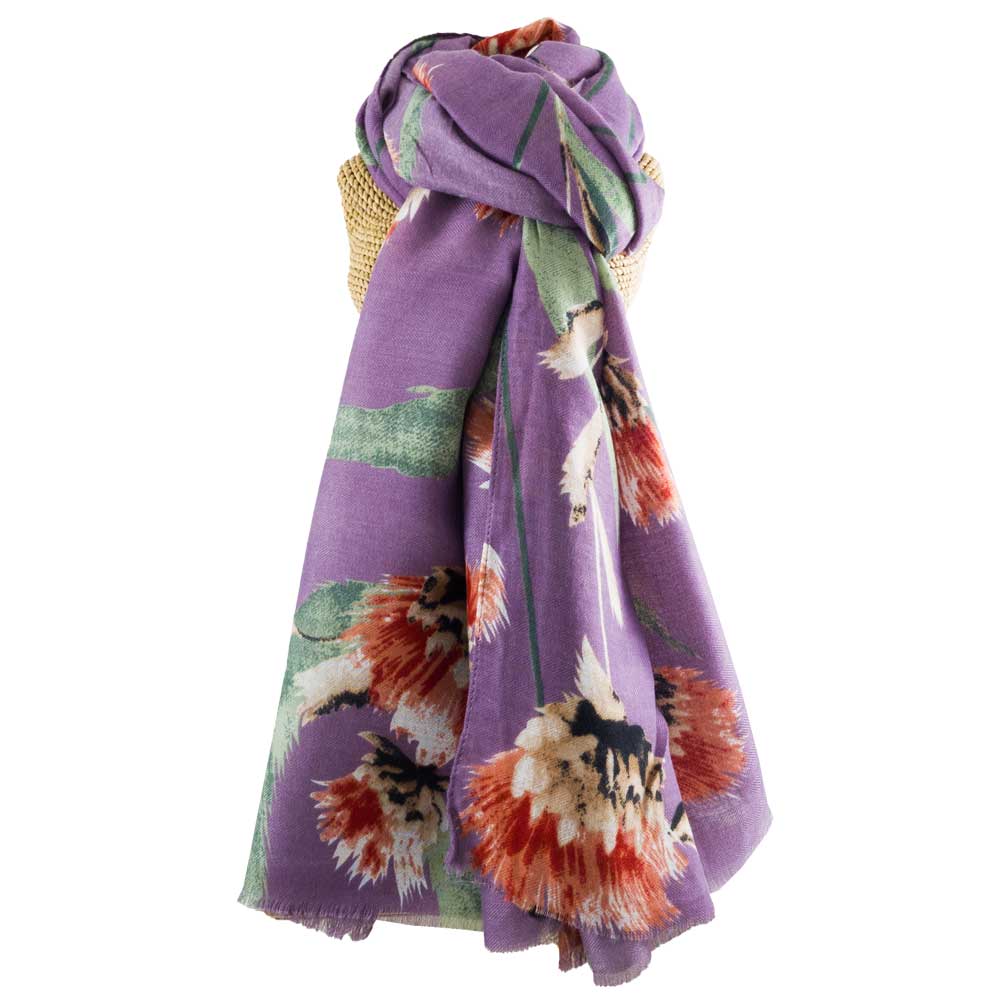 Thistle Scarf -Purple